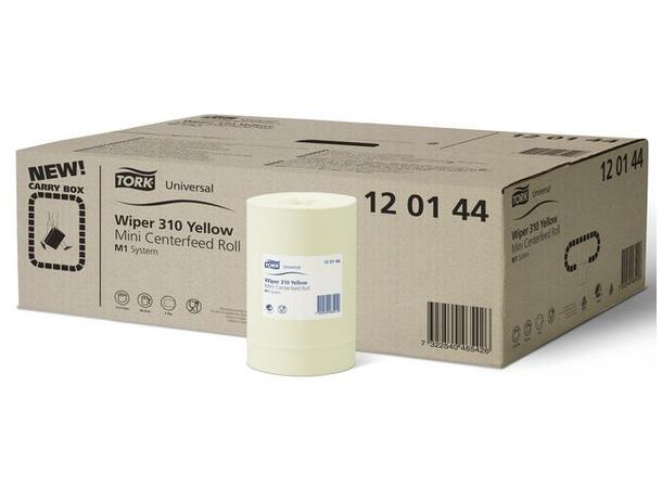 Tørkerull TORK Basic 1L M1 115m gul Standard mini senterrull - 11 rl pr eske 